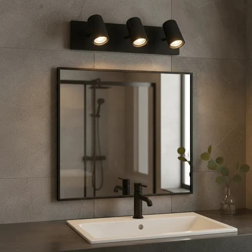 Proyecto Electrico Aplique Pared 3 Luces Moderno Apto Led Baño Gu10 Completo