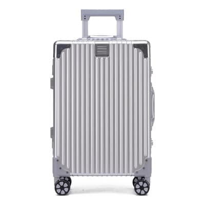 T-onebag Valija Carry On Cabina De Aluminio Candato Tsa 4 Ruedas 360 Grados Color Plateado T-onebag New York 