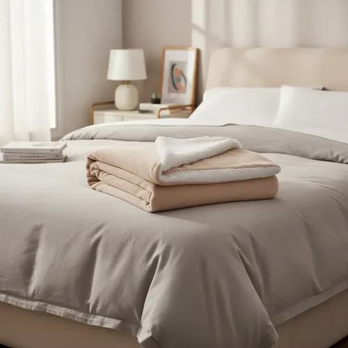 Distrito Blanco Frazada Doble Flannel Corderito 2 Pza Invierno Oferta