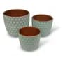 Gardeneer 3 Macetas Ceramicas Gardeneer Diseño Esmaltado Verde Agua Esmaltado