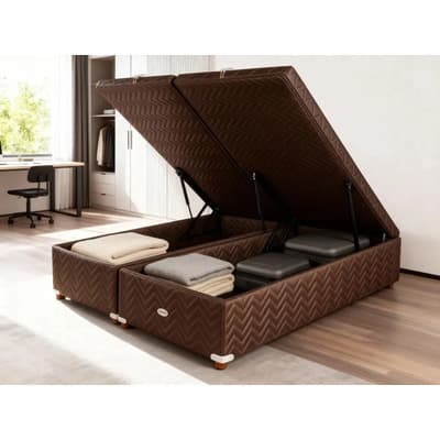 Springwall Sommier Queen Cama Baulera Box Springwall Roomy 160x200 Cm Marrón