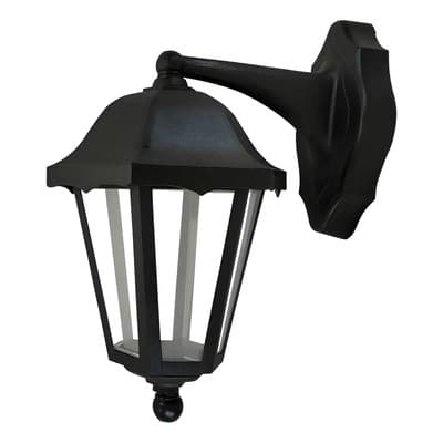 Spotsline Farol Aplique Pared Exterior Colonial Pvc Lampara Led E27 Estructura Negro