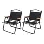 St Smart Tech Silla Reposera Plegable Camping Playa Portatil Reforzada Negro-x2