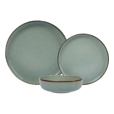 Kutahya Set De Vajilla 121 En Porcelana 12 Piezas Verde Kutahya Perla