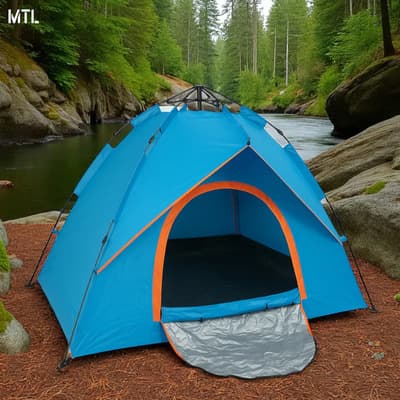 Mtl Carpa Autoarmable Mtl Camping Exterior Impermeable 3000mm Poliéster Piso Resistente Con Mosquitero P