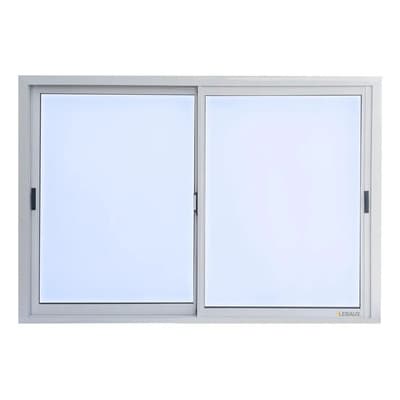 Aluar Ventana Aluminio Blanca Corrediza Vidrio 150x50 Color Blanco