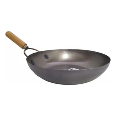 Lzr Wok Lozafer Chapa Reforzada 26 Cm Mango Madera Gris