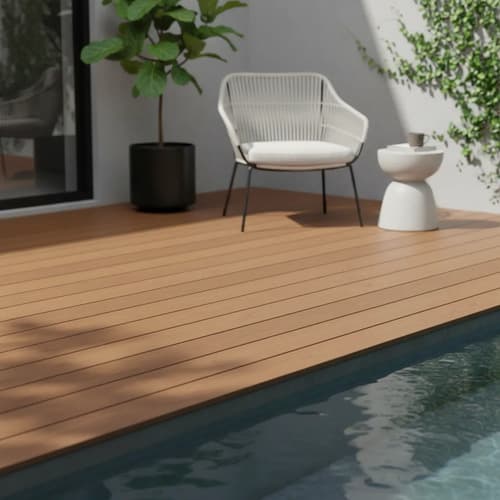 Harte Flooring Deck Pvc Wpc Símil Madera Sintetica Exterior Co-extrusion