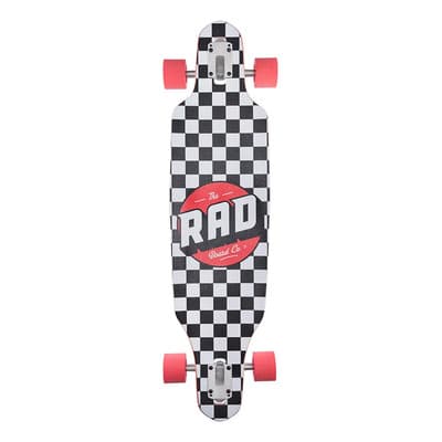 Rad Longboard Rad Drop Through Checker Black/white 9 8 Capas Arce
