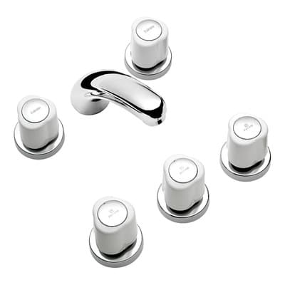Peirano Combo Grifería Peirano Lorca Lavatorio Bidet Ahora 12 Y 18 Color Blanco/cromo
