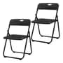 Saglietti Silla Plegable Comoda Reforzada Comedor Catering Eventos X2 Pvc Negro