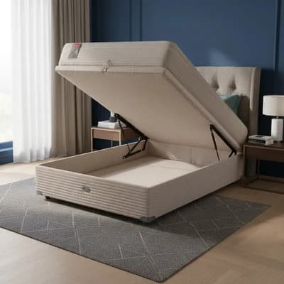 Springwall Sommier Con Baulera Roomy Y Colchón Mcb 115 2 Plazas 140x190 Cm Springwall Color Beige