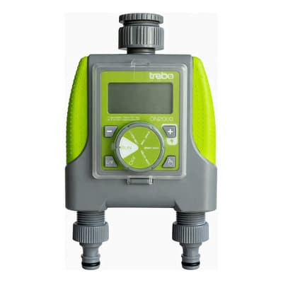 Trebo Programador De Riego De Canilla Trebo On2000 2 Zonas Color Verde Y Gris Verde Gris