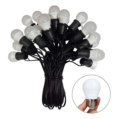 Electro Roma Guirnalda De Luces Electro Roma 20 Metros 20 Focos Luz Fria