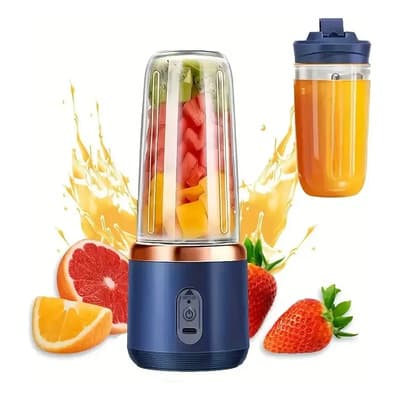 General Licuadora Portátil Recargable 400 Ml Con Vaso Extractor Jugo