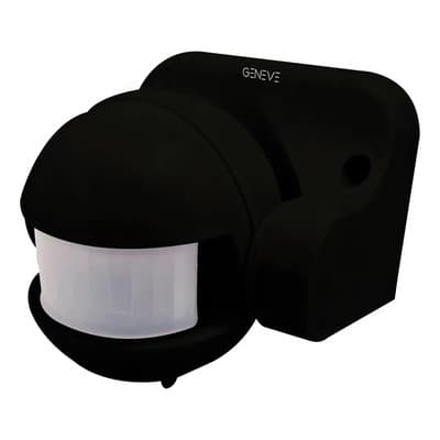Geneve Sensor Movimiento Infrarrojo 180 Negro Apto Led Exterior Ful