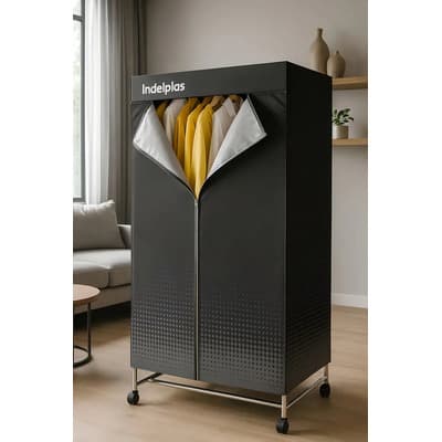 Indelplas Secador De Ropa Vertical 15kg Aire Caliente Indelplas 1050w Modelo Isr-01 Gris