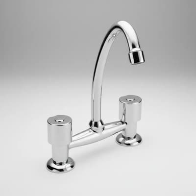 Peirano Griferia Cocina Peirano 51-058 Malba Canilla Mesada Bimando Grifo Pico Alto Color Cromo Acabado Crom