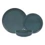 Kutahya Set Vajilla X12 Piezas De Porcelana Color Azul Kutahya Perla