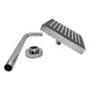 Reca Set De Ducha Cuadrada 15cm Anticalcarea C/brazo Y Roseta Cromado Brillante