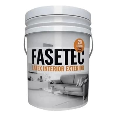 Polacrin Pintura Látex Polacrin Fasetec Blanco Mate 20l Interior Exterior Lavable