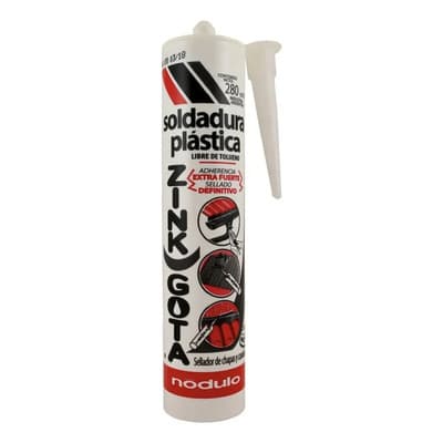Nodulo Soldadura Plastica Zinkgota Sellador 280ml Chapa Teja Techo Color Gris