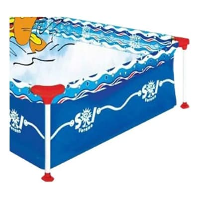 Sol De Verano Pileta Lona Sol De Verano 200 Fun 1500 Lts 2,3 X 1,5 X 0,4m Color Azul Fan200