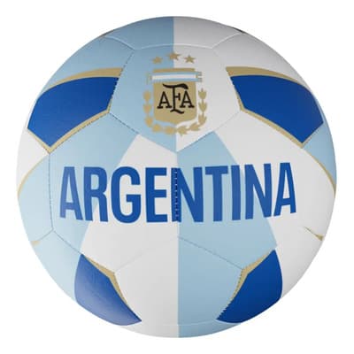 Drb Pelota Futbol Argentina Mundial N5 Infantil Niños Licencia Color Blanco/aqua/marino Afa