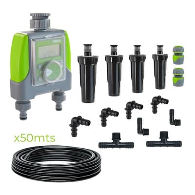 Trebo Kit De Riego Automatico Aspersion Cesped Hasta 260 Mt2