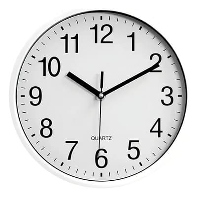Fr Reloj Pared Moderno Minimalista Grande Clásico Quartz Estructura Blanco Fondo Blanco