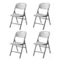 Fase Silla Portátil Plegable Reforzada Soporta 180kg Combo X4 Color Blanco Liso
