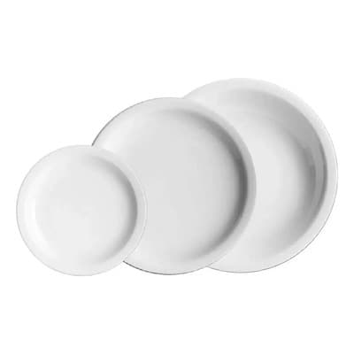 Verbano Set X6 Platos Hondos Postre Y Playos Porcelana Verbano Recta Blanco