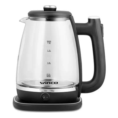 Winco Pava Jarra Electrica Corte Mate Vidrio Led Winco W1719 Color Transparente
