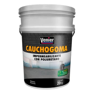 Venier Venier Caucho Goma Impermeabilizante Terraza 20kg Acabado Mate Color Gris
