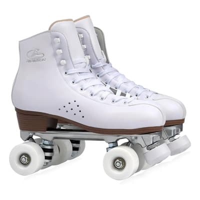 Papaison Patines Profesionales Artistico Apto Saltos Giros Importador Color Blanco/beige Talle De Los Patines