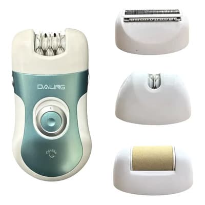 Daling Depiladora Electrica Mujer 4 En 1 Zonas Intimas Recargable Blanco/verde