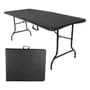 Niviko Mesa Plegable 180x70x74cm Exterior Camping Reforzada Niviko Negro