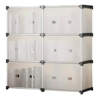 Zenbox Organizador Hogar 6 Espacios Estantería Biblioteca Blanco - 1105