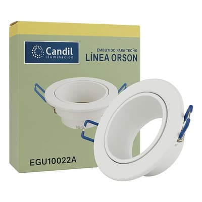 Candil Spot Empotrable Techo Candil Orson Gu10 Aluminio Blanco 50w