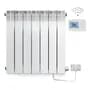 Euterma Radiador Electrico Euterma 1000w 7 Elementos Con Termostato Blanco