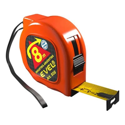 Evel Cinta Métrica Evel 508 De 8 M Con Freno Y Diseño Ergonómico