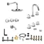 Peirano Griferia Completa Blanca Peirano Malba Plus Kit Duchon Baño Blanco Y Plateado