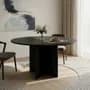 Amorfo Mesa Living Comedor Nordica Negra Redonda 110 Cm Negro