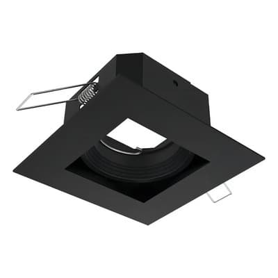 Spotsline Spot Embutir Movil Dicroica Antideslumbrante Cuadrado Negro