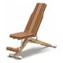Fibra Fitness Banco Madera Gym Plano Multiangular Press Pesas Regulable Marrón Claro