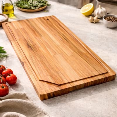 Vita Tabla Asado Cocina 75x40cm Madera Eucalipto Premium Lechonera 75x40 3cm Marrón