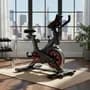 Novohome Bicicleta Fija Spinning Estatica Novohome Hasta 120kg Asiento Regulable Color Negro Y Rojo