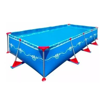 Sol De Verano Pileta Sol De Verano Sol 450 Rectangular Metal Pvc Azul 7800l 4.4x2.2m