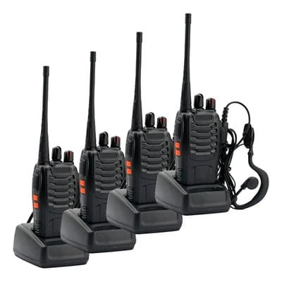 Baofeng Kit X 4 Handy Baofeng Radio Bf-888s Bandas De Frecuencia 16 Color Negro