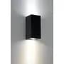 Santa Luz Aplique Pared Bidireccional Apto Intemperie Exterior Gu10 Negro